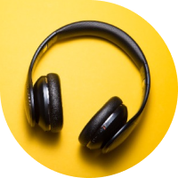 Decorative headphone image